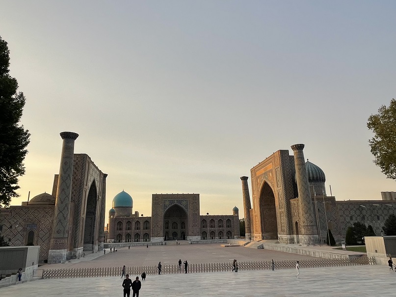 Registan Square in the evening